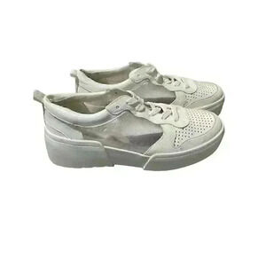 BERSHKA women’s white platform‎ see through sneakers Sz 38(7.5)
